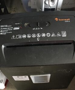 Bonsaii 12-Sheet Cross Cut Paper Shredder, 5.5 Gal Home Office Heavy Duty Shredder for Paper, Credit Card, Mails, Staples, with Transparent Window, High Security Level P-4 (C275-A) 1 2 Sheet 5-Minute 27 71b0dSX7cjL