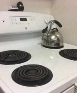 Range Kleen P119204XN 4 Pack Style B Black Porcelain Drip Bowls 2 Small 6 Inch and 2 Large 8 Inch 37 71b0gEWFEEL 1