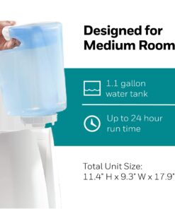 Honeywell Cool Moisture Humidifier, Medium Room, 1 Gallon Tank, White – Invisible Moisture Humidifier for Baby, Kids, Adult Bedrooms – Quiet and Easy to Clean with UV Technology for Everyday Comfort 25 71b0oYC5jvL