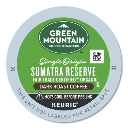 Green Mountain Coffee Fair Trade Organic Sumatran Reserve, K-Cup Portion Pack for Keurig Brewers 24-Count