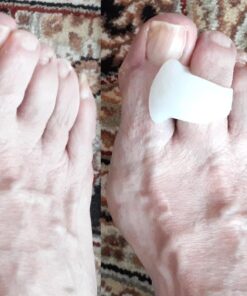 ZenToes Gel Toe Separators for Overlapping Toes, Bunions, Big Toe Alignment, Corrector and Spacer - 4 Pack (White) White 27 71b1fX5SqzL