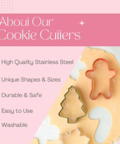 Alternative view of Cookie Cutter Kingdom, Christmas Cookie Cutters, Cookie Cutters Shape, Mold for Cakes Biscuits and Sandwiches (Christmas 5 Pack) Christmas 5 Pack