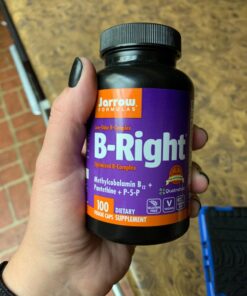 Jarrow Formulas B-Right Optimized B-Complex, Dietary Supplement for Cellular Energy, Immune Health and Stress Management Support, 100 Veggie Capsules, 100 Day Supply Unflavored 100 Servings (Pack of 1) 38 71b3T5aMXlL