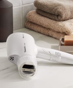 Panasonic nanoe Salon Hair Dryer with Oscillating Quick Dry Nozzle, Folding Hair Dryer for Travel and Home, 3 Airflow Settings for Easy Styling and Healthy Hair - EH-NA2C-W (White) Compact Hair Dryer w/ 1 attachment 35 71b4lkb1lzL