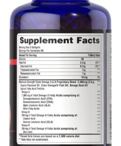 Puritan's Pride Triple Omega 3-6-9 Fish, Flax and Borage, supports healthy joints Yellow 240 Count (Pack of 1) 31 71b50OgGAiL
