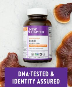 New Chapter Reishi Mushroom - LifeShield Reishi for Healthy Aging + Organic Reishi Mushroom + Vegan + Non-GMO, Nootropic Ingredients - 60 ct 12 71b6KFmGqFL