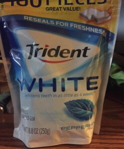 Trident White Sugar Free Gum, Peppermint, 180 Count (Packaging May Vary) 53 71b6Y8zxR4L