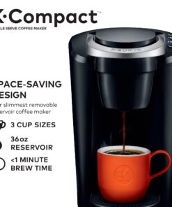 Alternative view of Keurig K-Compact Single-Serve K-Cup Pod Coffee Maker, Black (Packaging May Vary)