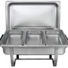 Tiger Chef 8 Quart Full Size Stainless Steel Chafer and 3 1/3rd Size Chafing Dishes Food Pans and Cool-Touch Plastic on Top 2 71b8BoEHLrL