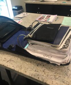 Case it King Size Mighty Zip Tab Binder, 3 Rings, 4" Capacity, 11 X 8.5, Blue 26 71b8JhKvkFL