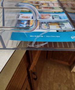 iDesign Recycled Plastic Resipreme Divided Fridge and Freezer, 12” x 4” x 14.5”, Clear 1 Pack 27 71b8iUzl2AL