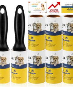 WulaWindy Lint Roller Pet Hair Remover - Extra Sticky Lint Remover Rollers for Clothes Sofa Carpet Pet Hair Dirt Removal - 8 Pack Refills, 512 Sheets Total 10 71b9B4wOSL
