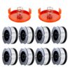 10 Pack String Trimmer Replacement Spool Compatible with Black+Decker, 240ft 0.065" AF-100 Autofeed Replacement Spools - Compatible with Black+Decker String Trimmers(8-Line Spool + 2 Cap+2 Spring) 5 71b9ZBHq zL