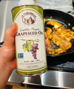 La Tourangelle, Expeller-Pressed Grapeseed Oil, High Heat Neutral Cooking Oil, Cast Iron Seasoning, Also Great for Skin, Hair, and DIY Beauty Recipes, 16.9 fl oz 37 71bAIqiDarL
