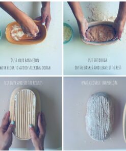 (10x6 inch) Oval Proofing Basket Set by Bread Story Oval Brotform Handmade Unbleached Natural Cane Bread Baking Kit with Cloth Liner Bread Baking e-book Course Discount Coupon 10"Wx6"L 14 71bAcgfjhIL
