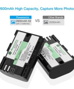 Powerextra 2 Pack Replacement Canon LP-E6, LP-E6N Battery for Canon C700, XC15, EOS 60D, 70D, 80D, 5D Mark II III and IV, 5DS, 5DS R, 6D, 7D Cameras BG-E14, BG-E13, BG-E11, BG-E9, BG-E7, BG-E6 Grips 17 71bBKuIeQJL