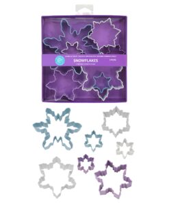 R&M International Snowflake Cookie Cutters, Assorted Sizes, 7-Piece Set 7-Piece Set (Polyresin Coated) Blue 15 71bDPTvPHS 1