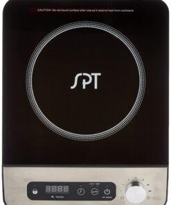 Alternative view of SPT SR-1884SS 1650W Induction Cooktop with Control Knob, Black