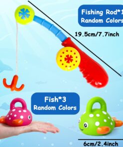 Baby Bath Toys Fishing Games Kids Bathtub Toys for Toddler 1-3 2-4 Fun Shower Bath Time Mold Free Water Pool Toys Christmas Stocking Stuffer Birthday Gift for Boys Girls Age 1 2 3 4 5 6(Color Random) Baby fishing toys 22 71bEPXLl7SL