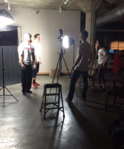 Fancierstudio Lighting kit UL9004SB-69BWG 2000 Watt Photo Studio Lighting Kit with 6-9 Feet Muslin Backdrop and Background Stand-Black White 34 71bH T84wRL