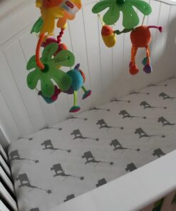 100% Organic Cotton Baby Crib Sheet (2 Pack) - Jersey Knit Soft Fitted Baby Sheet - Washable Crib Mattress Sheets for Baby Toddler Newborn Infant & Kids - Fits Standard Crib Toddler Mattresses 53 71bH9xp5ZtL