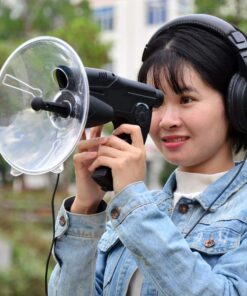 HAUSBELL Listening Device, Scientific Explorer Parabolic Microphone Bionic Ear Electronic Observing Listening Device Digital Device Nature Observing and Listening Device (Headphone Included) Black-headphone Included 24 71bHsXhaWAL