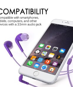 MEE audio Earphone Noise Isolating In-Ear Headphones with Memory Wire Wired Purple 16 71bHuIt2BzL