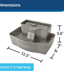 PetSafe Multi-Tier Fountain – Large Waterer Great for Cats and Dogs – 2 Heights to Drink From – Great for Senior Pets – 100 Oz Capacity – Fresh, Filtered Water 27 71bI1z6q XL