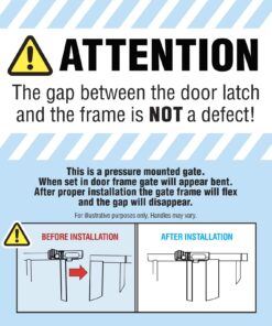 Alternative view of Regalo Home Accents Extra Tall & Wide Baby Gate, Bonus Kit, Includes Décor Steel With Hardwood, 4" Extension Kit, 4 Pack Pressure Mount Kit & Wall Cups 37 Inch Tall