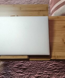 Laptop Desk Nnewvante Adjustable Bed Desk Table Bamboo with USB Fan Foldable Bed Tray w' Drawer 21.6" with Fan 74 71bIbdMIYdL