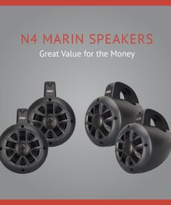 NOAM NUTV4 Quad - 4 Channels Marine Bluetooth ATV/Golf Cart/UTV Speakers Stereo System 30 71bIfqpn55L