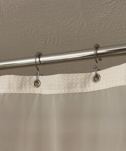 Utopia Bedding Shower Curtain Hooks Rings, Rust-Resistant Metal Double Roller Glide Shower Hooks for Bathroom Shower Rods Curtains, Set of 12 - Chrome 30 71bIpBRmxIL