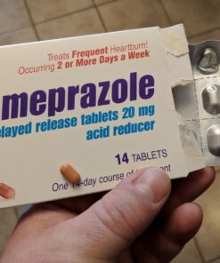 Amazon Basic Care Omeprazole Delayed Release Tablets 20 mg, Treats Frequent Heartburn, Acid Reducer, Heartburn Medicine, 42 Count (Pack of 1) Unflavored 42 Count (Pack of 1) 42 71bJblCIbLL