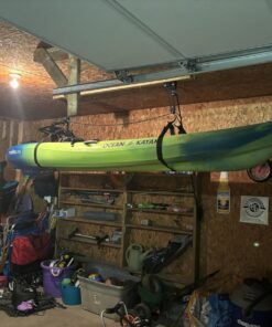 Kayak Storage Hoist - Overhead Pulley System with 125lb Capacity for Canoes, Bikes, Ladders, and More - For up to 12-Foot Ceilings by Rad Sportz 1 Traditional 45 71bKnWrMtSL