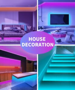 KSIPZE 100ft Led Strip Lights RGB Music Sync Color Changing,Bluetooth Led Lights with Smart App Control Remote,Led Lights for Bedroom Room Lighting Flexible Home Décor 23 71bL5hGK8UL