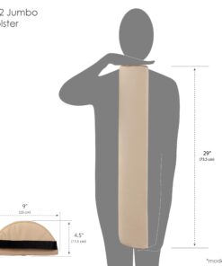 EARTHLITE Bolster Pillow Half Jumbo – Durable Massage Bolster, 100% PU Upholstery incl. Strap Handle/Professional Quality for Massage Tables/Back Pain Relief, Black 15 71bLidEADgL