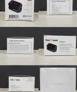 Zacurate Pro Series 500DL Fingertip Pulse Oximeter Blood Oxygen Saturation Monitor with Silicone Cover, Batteries and Lanyard (Royal Black) 30 71bLwtOl2qL