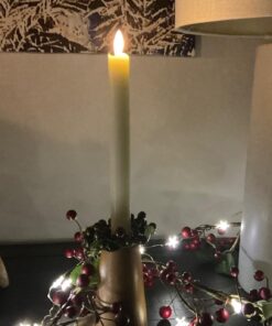 GenSwin Flameless Ivory Taper Candles Flickering with 10-Key Remote, Battery Operated Led Warm 3D Wick Light Window Candles Real Wax Pack of 6, Christmas Home Wedding Decor(0.78 X 9.64 Inch) A-6 Ivory 25 71bMEvad8SL