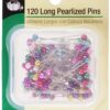 Dritz 64 Pearlized Pins, Long, 1-1/2-Inch (120-Count),Assorted 13 71bMiGI94PL