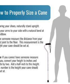 DMI Adjustable Designer Cane with Offset Handle, Comfort Grip and Strap, Tiny Flowers, FSA and HSA Eligible 19 71bNA7E1zOS