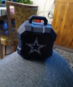 SOAR NFL Shockbox LED Wireless Bluetooth Speaker - Water Resistant IPX4, 5.0 Bluetooth with Over 5 Hours of Play Time - Small Portable Speaker - Officially Licensed NFL, Perfect Home & Outdoor Speaker Dallas Cowboys One Size Team Color 23 71bND HonDL