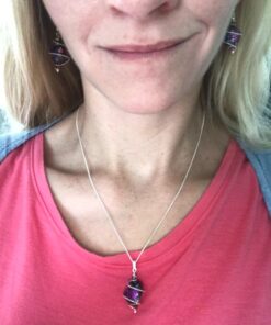 Body Candy Handcrafted 925 Silver Purple Dichroic Drop Dangle Earrings Created with Crystals 50 71bNNxZej1L