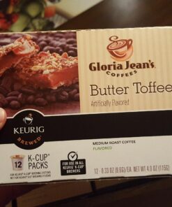 Gloria Jean's Coffees Butter Toffee, Single-Serve Keurig K-Cup Pods, Flavored Medium Roast Coffee, 72 Count 18 71bNb6NvAxL