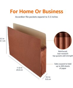 Amazon Basics Expanding File Pocket Folder Organizer, Letter Size, 3.5-Inch Expansion - 25-Pack, 9.5 x 11.75 Inches 13 71bNmXgE5L