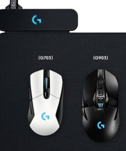 Logitech G Powerplay Wireless Charging System for G502 Lightspeed, G703, G903 Lightspeed and PRO Wireless Gaming Mice, Cloth or Hard Gaming Mouse Pad - Black 21 71bNnpPowL