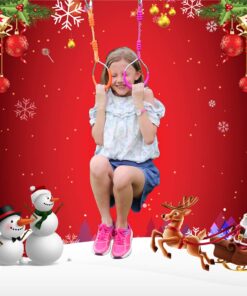 Rainbow Craft 7-Pack Colorful Ninja Rings - Gymnastic Rings, Swing Bar Rings, Monkey Rings for Backyard Ninja Warrior Obstacle Slackline Kits 7 Pack Ninja Acc 18 71bO4Cus0pL