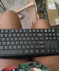 Wireless Keyboard and Mouse Combo, Lovaky 2.4G Full-Sized Ergonomic Keyboard Mouse, 3 DPI Adjustable Cordless USB Keyboard and Mouse, Quiet Click for Computer/Laptop/Windows/Mac (1 Pack, Black) 1 Pack 29 71bO5GSVOiL