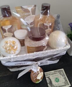 Bath and Body Gift Basket For Women and Men – 9 Piece Set of Vanilla Coconut Home Spa Set, Includes Fragrant Lotions, Extra Large Bath Bombs, Coconut Oil, Luxurious Bath Towel & More 39 71bOojVXhrL