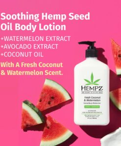 Hempz Body Lotion - Fresh Coconut & Watermelon Daily Moisturizing Cream, Shea Butter Body Moisturizer - Skin Care Products, Hemp Seed Oil - Large 19 71bPR7PSPHL 1