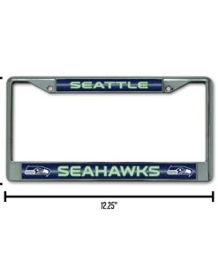 Rico Industries Seattle Seahawks Bling Chrome License Plate Frame with Glitter Accent 6 x 12.25-inches #1 Mom 23 71bQDbUVXL